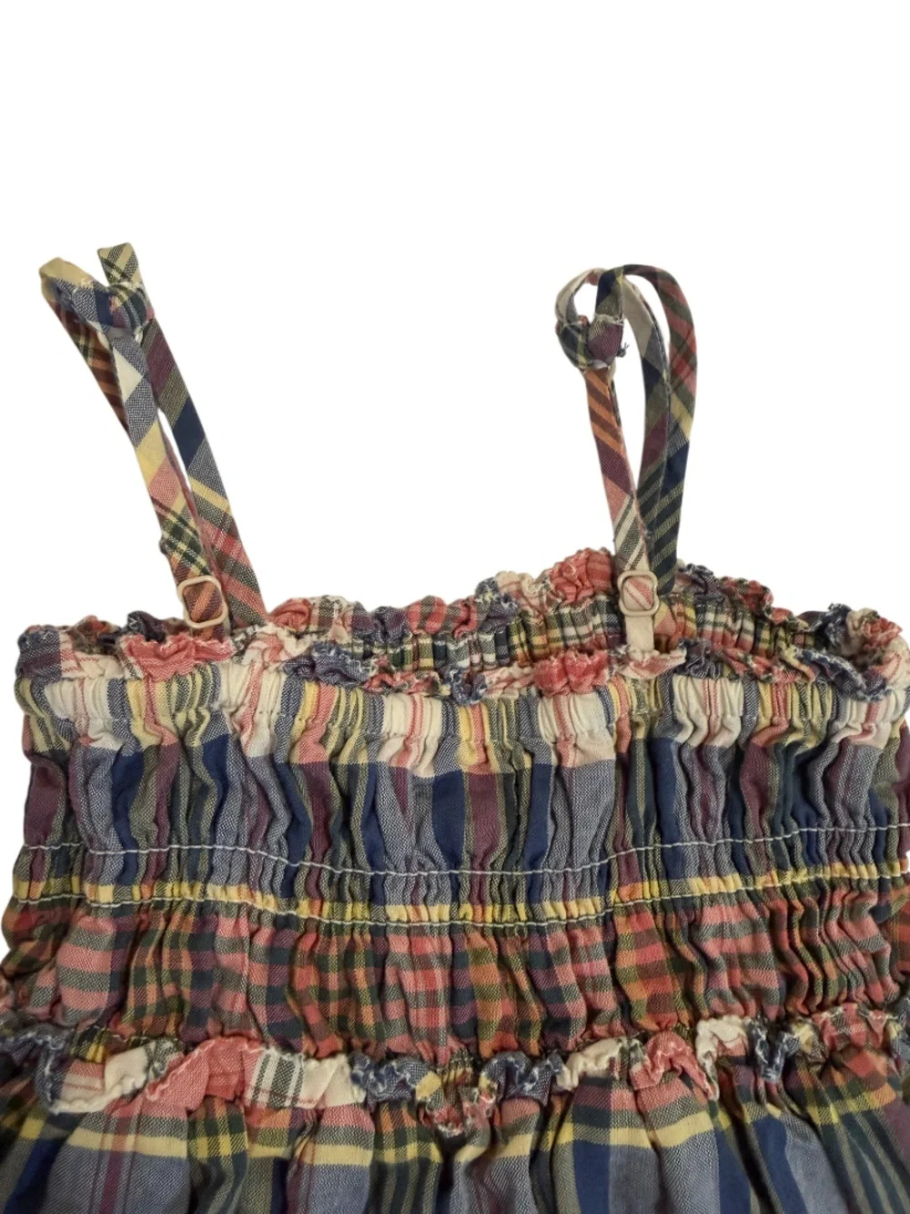 Ralph Lauren Plaid Smocked Sundress
